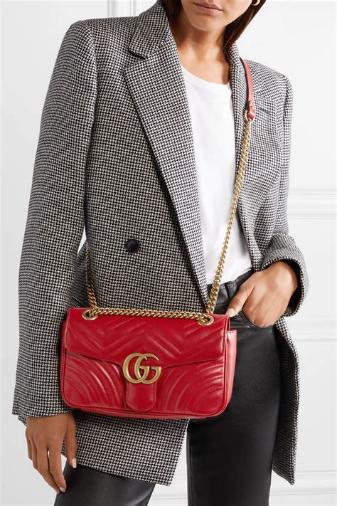 gucci marmont bag red|Gucci red marmont bag small.